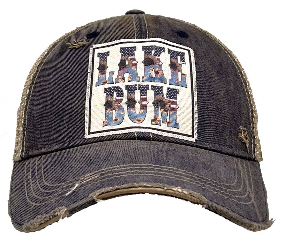 Lake Bum Vintage Distressed Women's Trucker Hat Baseball Cap