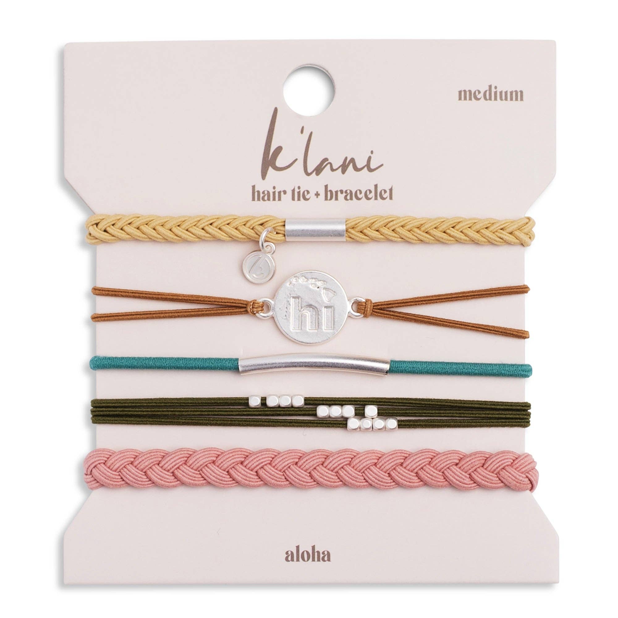 Aloha Hair Tie Bracelets: Medium