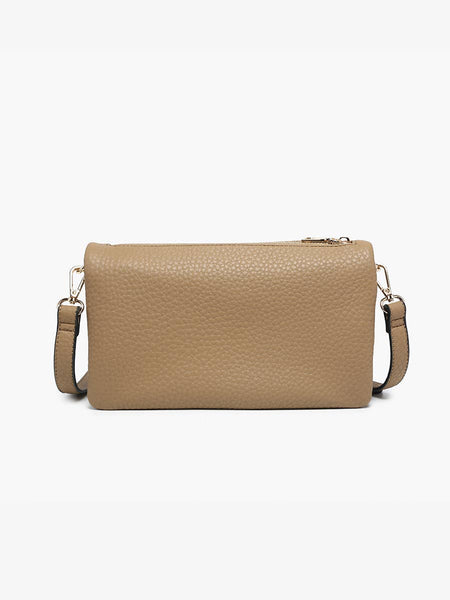 M2672 Phiona Studded Flapover Crossbody: Mauve