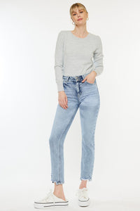 High Rise Slim Straight Jeans