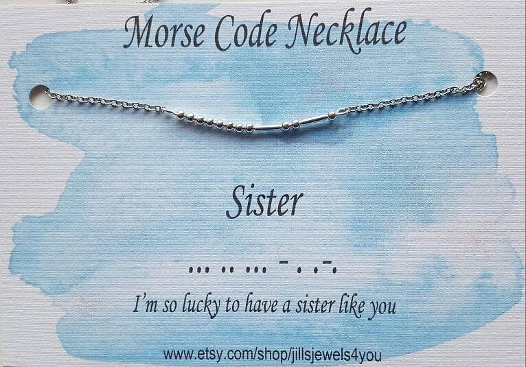 Sister Morse Code Necklace