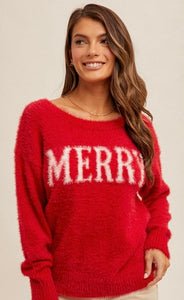 Merry Eyelash Sweater