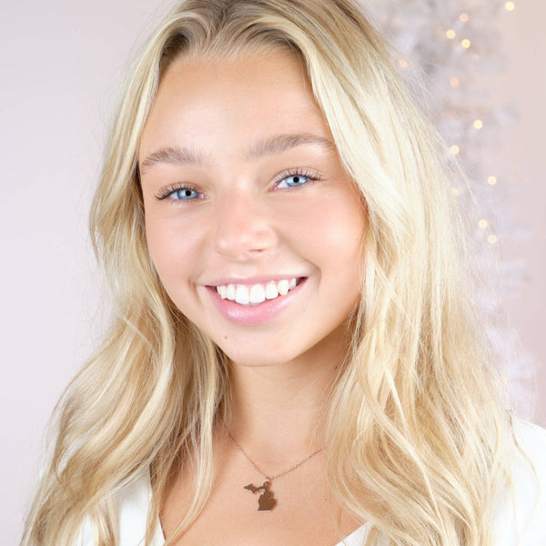 Michigan Necklace - Stainless Steel: Gold
