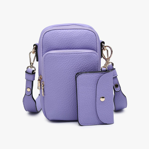 M2080 Parker 3 Compartment Crossbody w/ Pouch: Grey