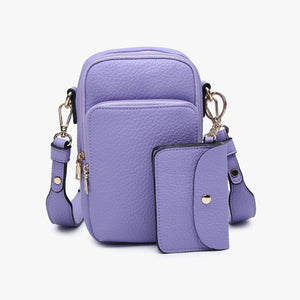 M2080 Parker 3 Compartment Crossbody w/ Pouch: Petunia