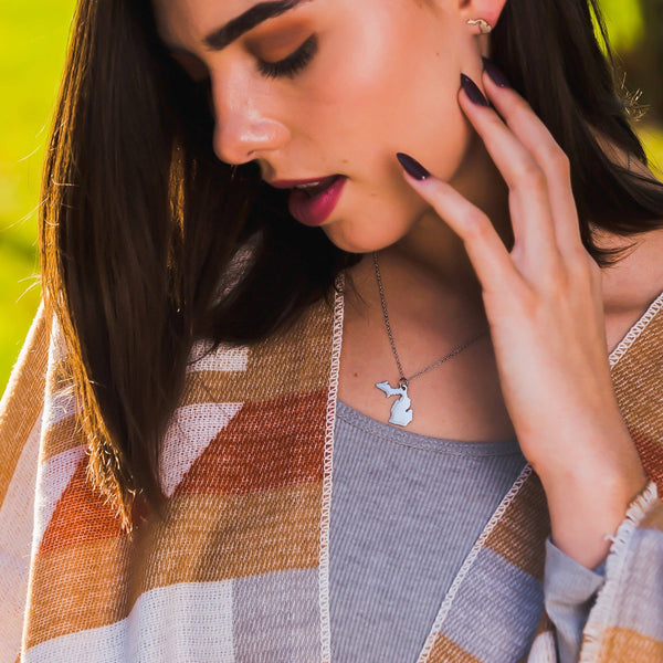 Michigan Necklace - Stainless Steel: Copper