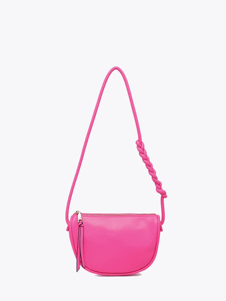 EH2707 Annaka Shaped Crossbody w/ Knotted Strap: Hot Pink