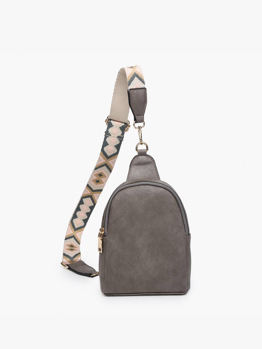 M2436 Ellen Sling Bag w/ Removable Guitar Strap: Charcoal