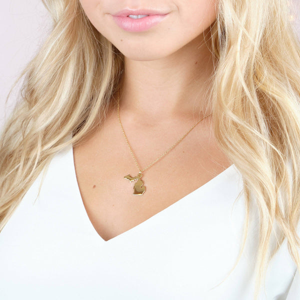 Michigan Necklace - Stainless Steel: Copper