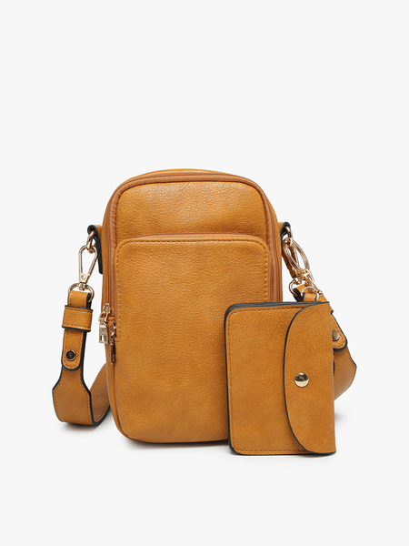 M2080 Parker 3 Compartment Crossbody w/ Pouch: Pale Yellow