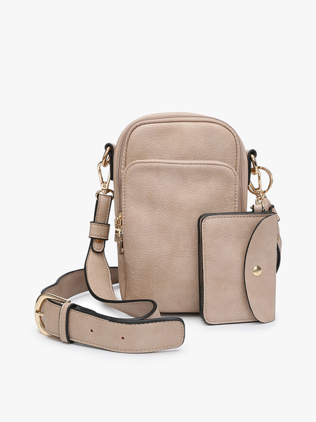 M2080 Parker 3 Compartment Crossbody w/ Pouch: Grey