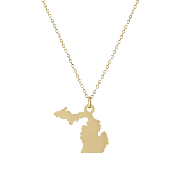 Michigan Necklace - Stainless Steel: Copper