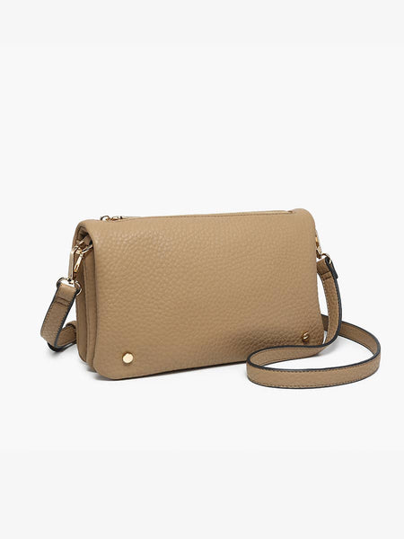 M2672 Phiona Studded Flapover Crossbody: Mauve