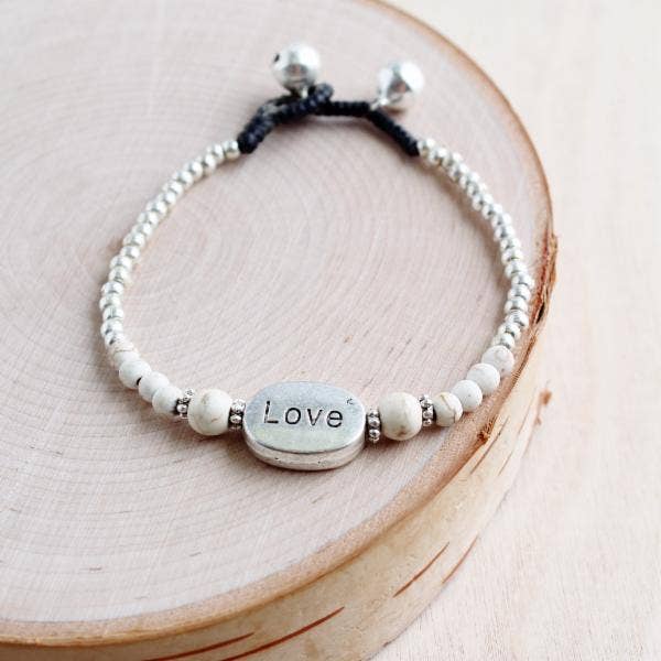 Love Stone Alloy Anklet: TURQUOISE