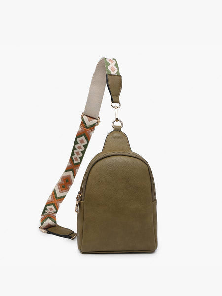 M2436 Ellen Sling Bag w/ Removable Guitar Strap: Bubblegum