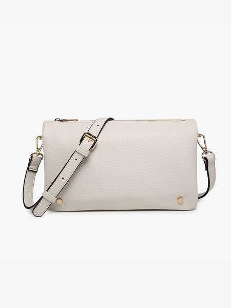 M2672 Phiona Studded Flapover Crossbody: Mauve