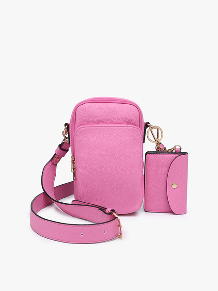 M2080 Parker 3 Compartment Crossbody w/ Pouch: Petunia