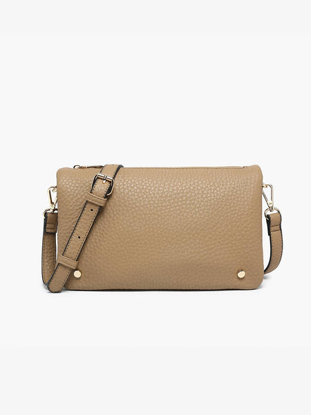 M2672 Phiona Studded Flapover Crossbody: Mauve