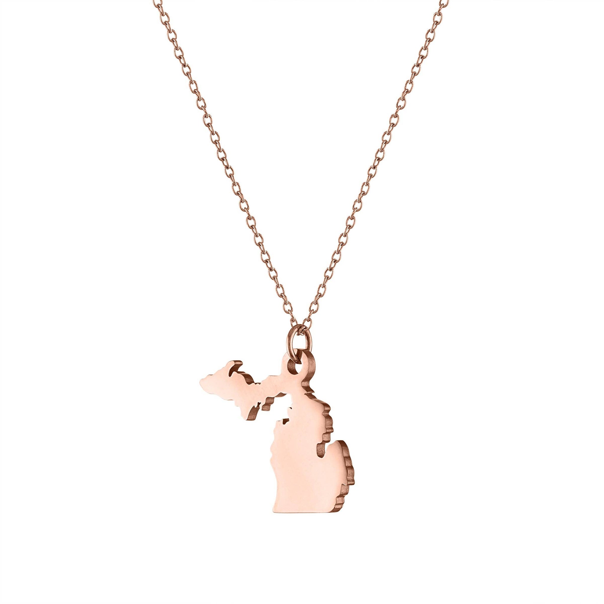 Michigan Necklace - Stainless Steel: Copper