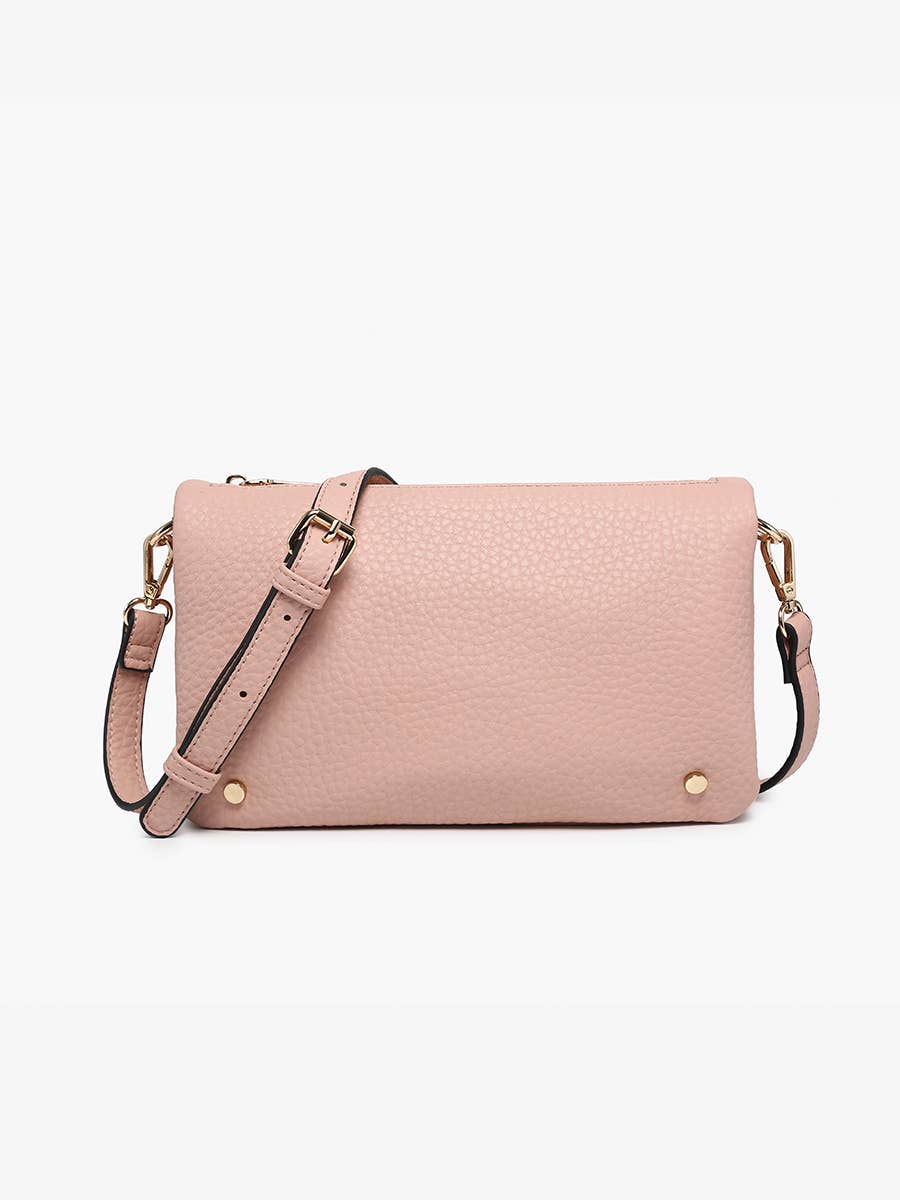 M2672 Phiona Studded Flapover Crossbody: Mauve