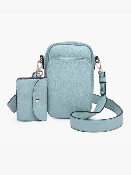M2080 Parker 3 Compartment Crossbody w/ Pouch: Grey