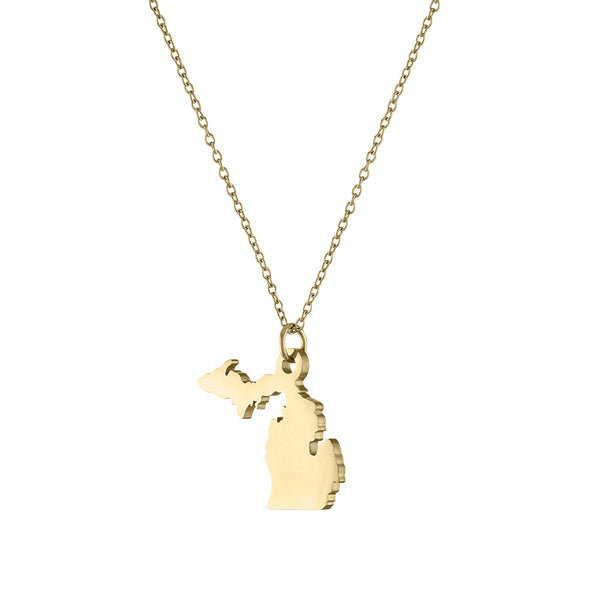 Michigan Necklace - Stainless Steel: Copper