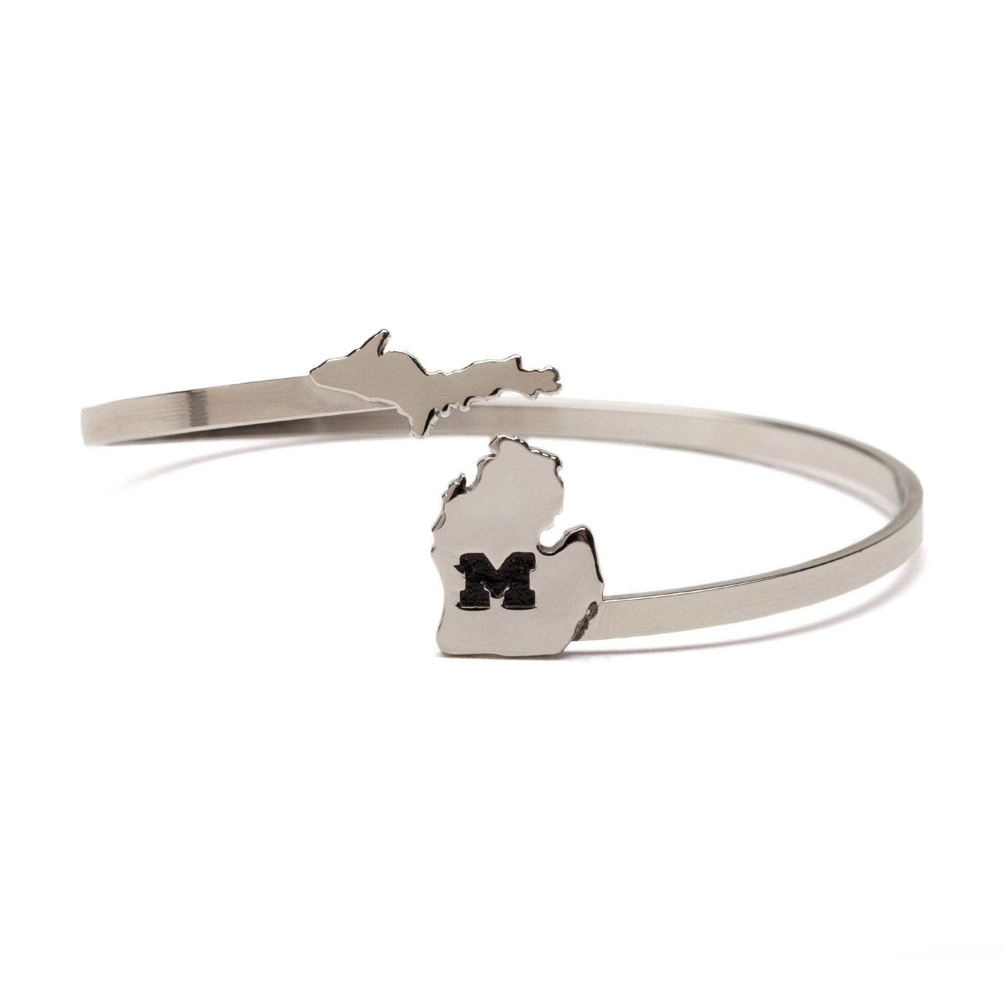 University of Michigan Bracelet - State of Michigan Shaped