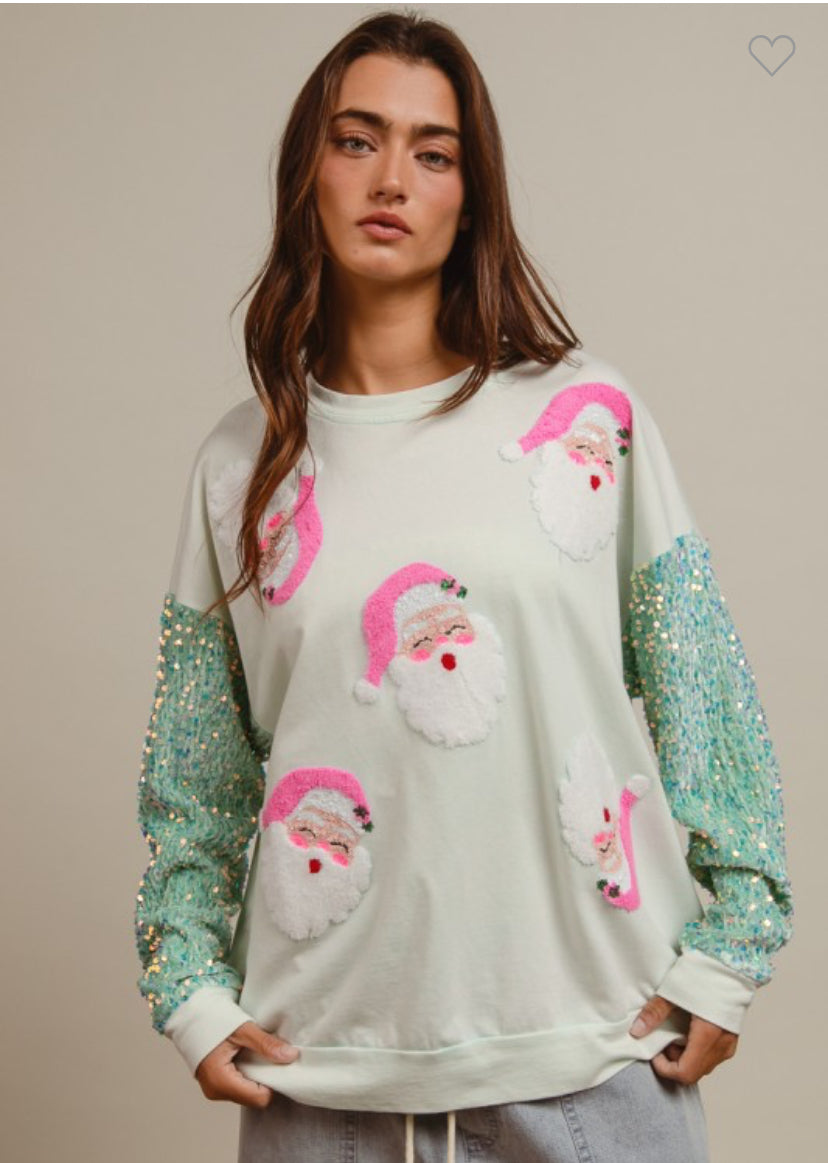 BIBI SANTA SEQUIN SWEATER