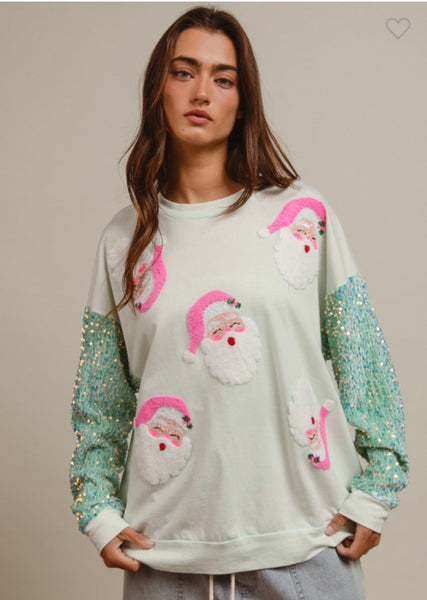 BIBI SANTA SEQUIN SWEATER