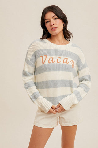 VACAY STRIPE SWEATER (Copy)