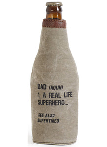 Super Dad Up-Cycled Canvas Bottle Cover M-5545