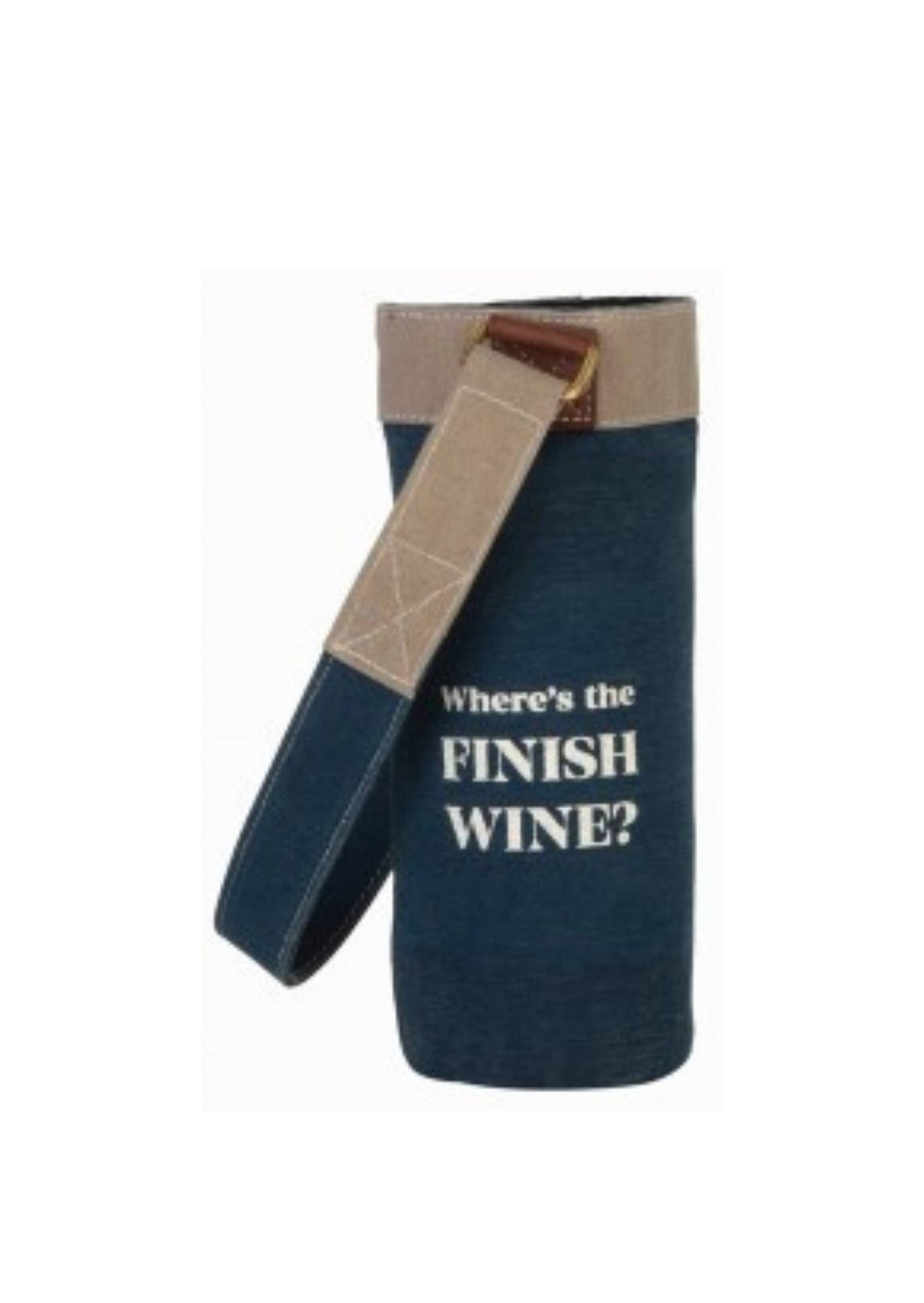 Finish Wine Up-Cycled Canvas Wine Bag, M-5850