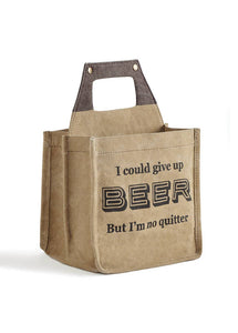 Quitter Up-Cycled Canvas Beer Caddy M-5347